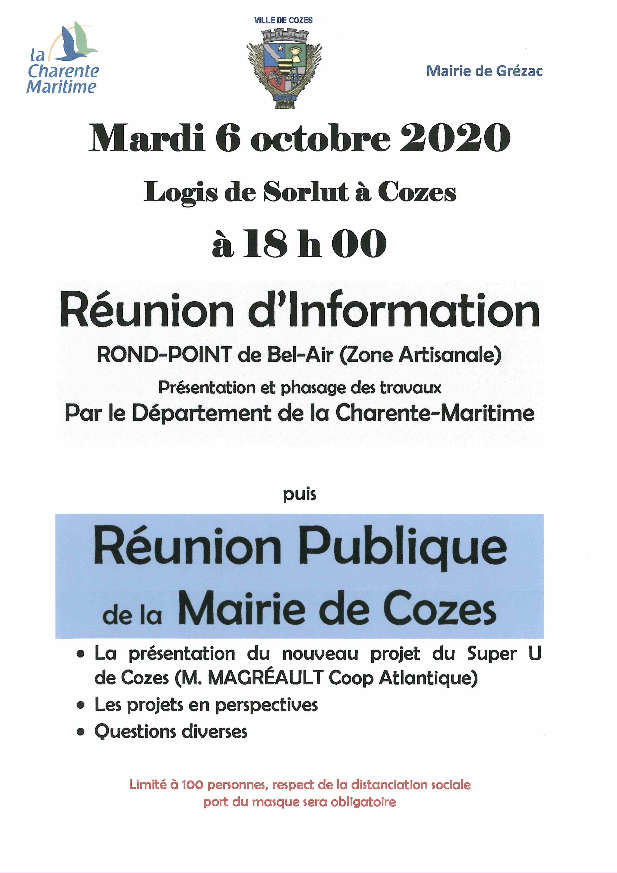 Réunion d'information du Département et réunion publique de la Mairie