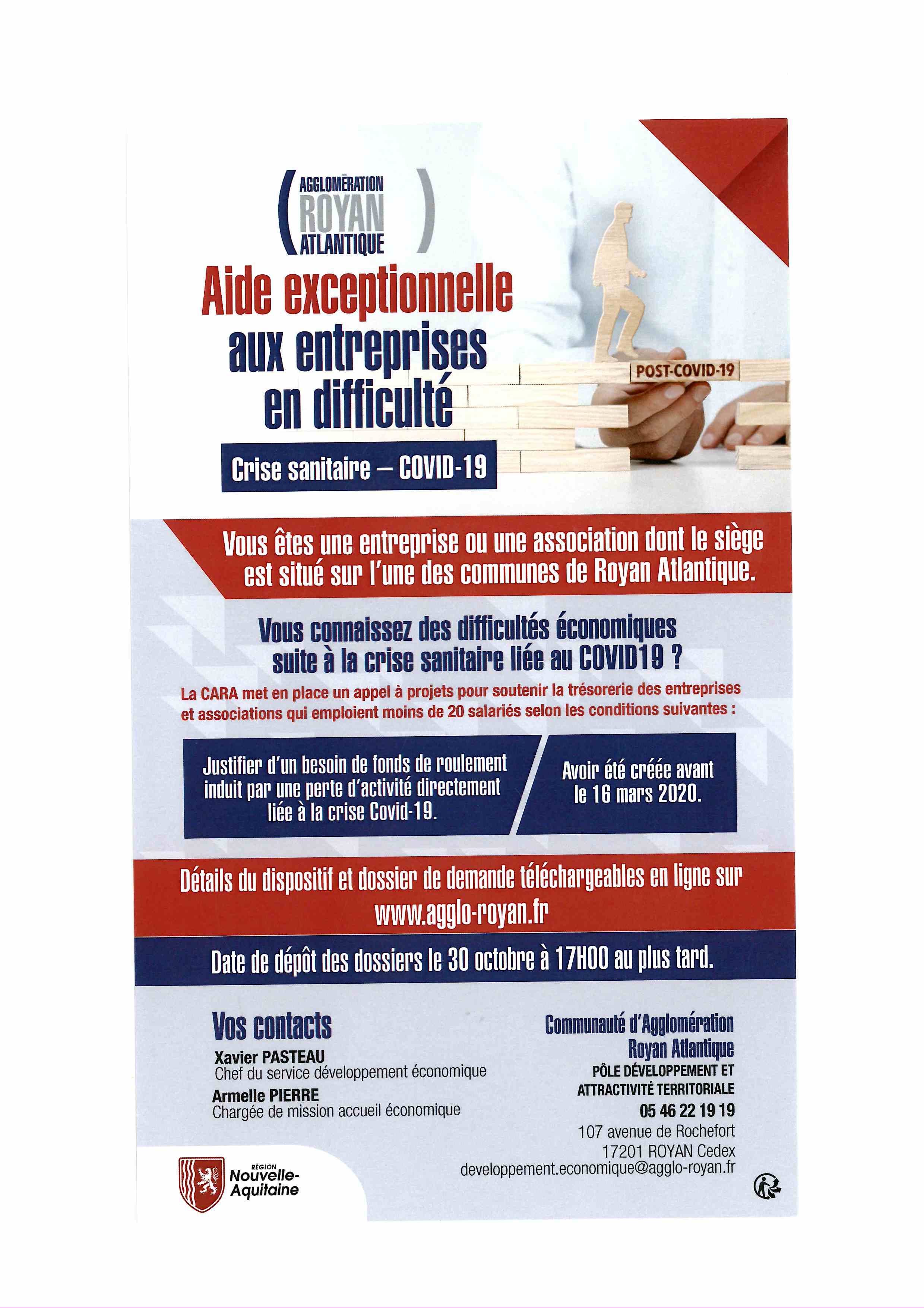 Aide exceptionnelle aux entreprises en difficultés