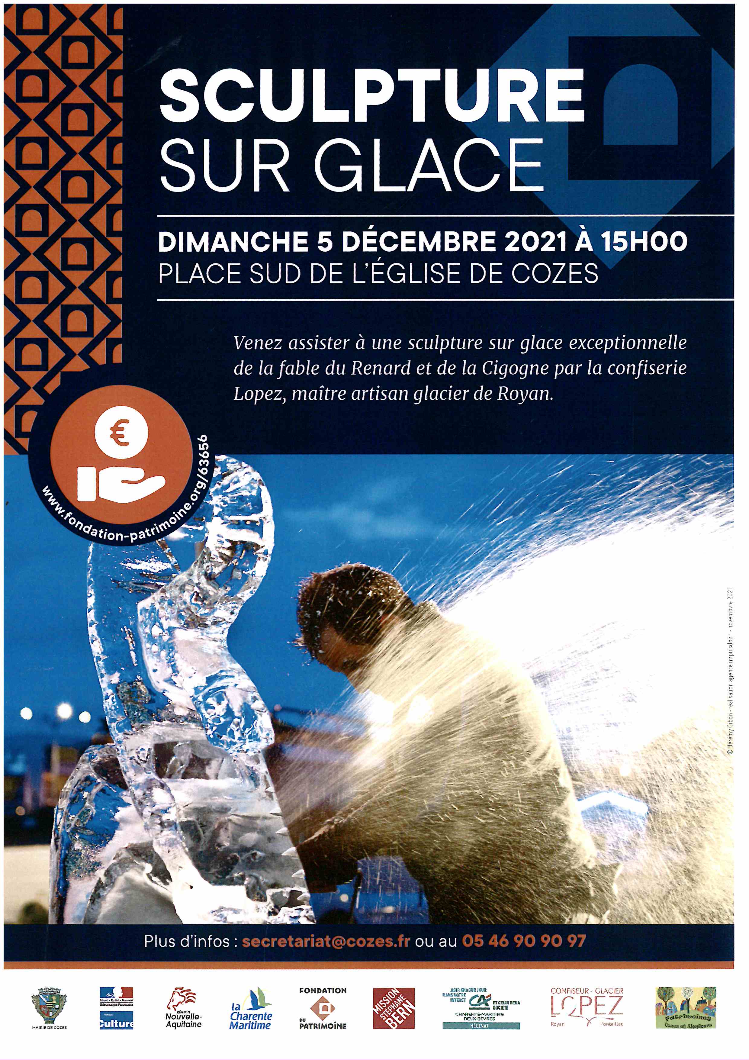 Sculpture Sur Glace - Dimanche 5 décembre 2021 15h à l'Eglise de Cozes